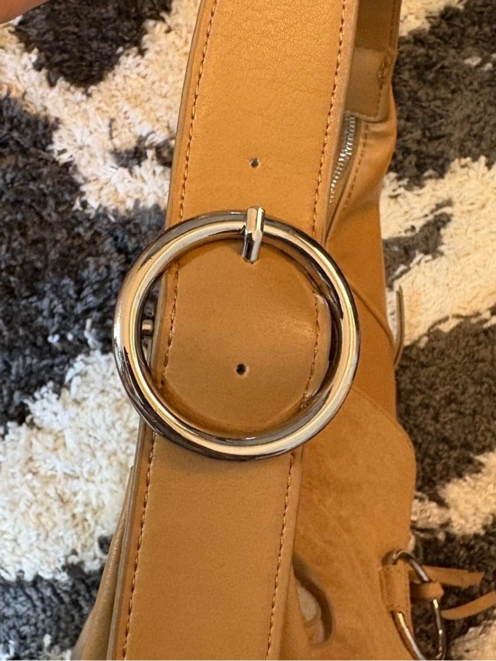 Nine West Caramel Leather Hobo Bag - Picture 3 of 8